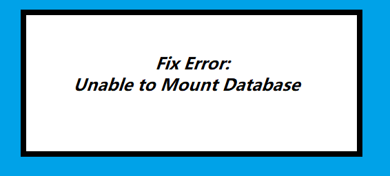 fix error unable to mount database