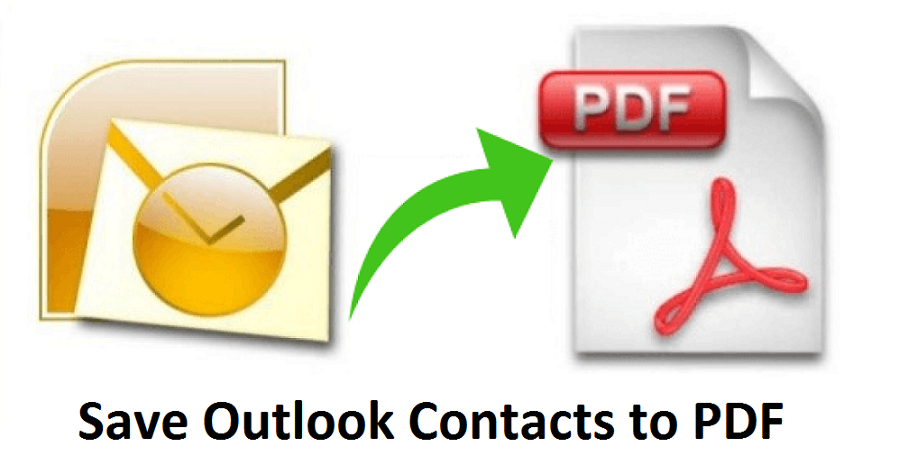 convert Outlook contacts to PDF