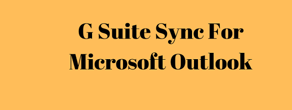 g suite sync for microsoft outlook not working