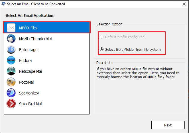 import mbox file