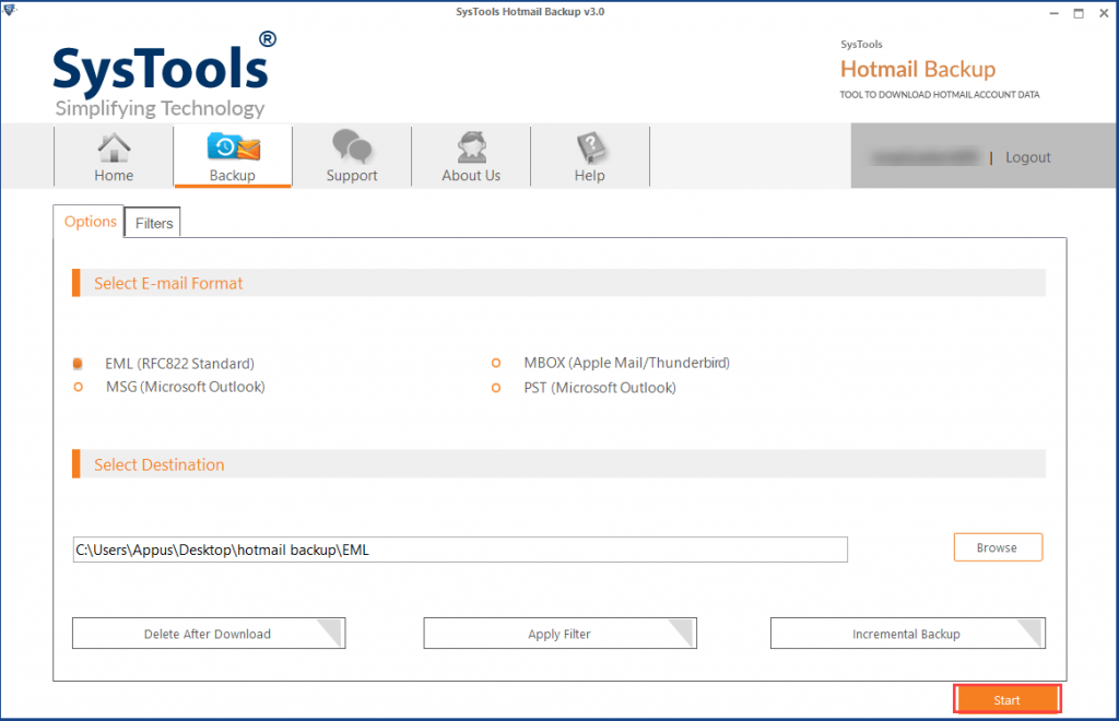 hotmail backup outlook
