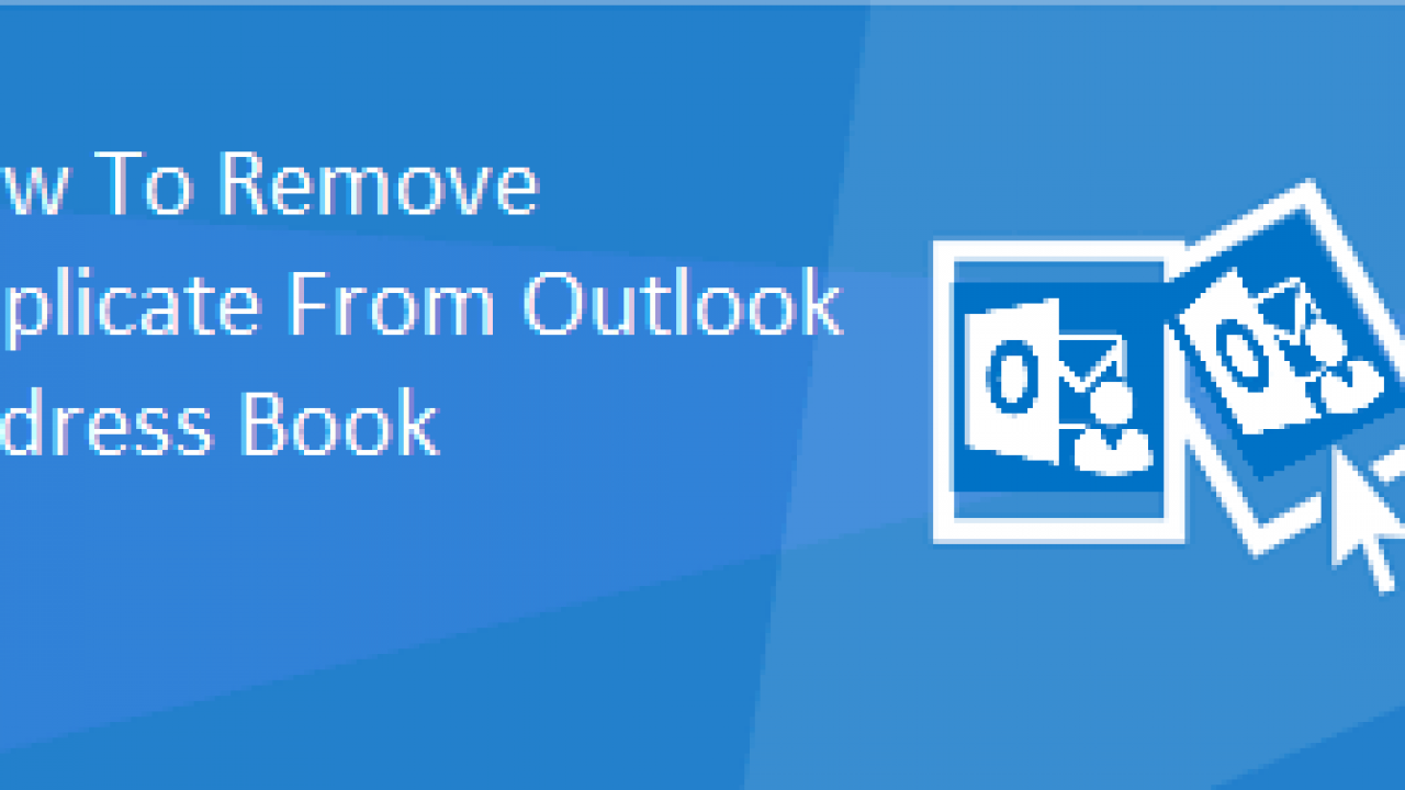 eliminate duplicates in outlook contacts